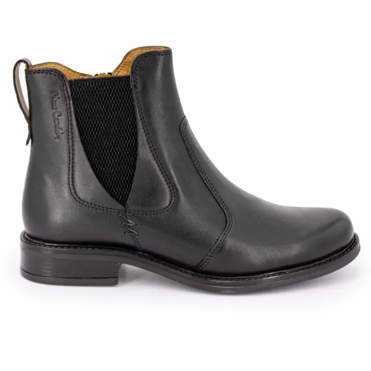 PIERRE CARDIN Bottines chelsea cuir Femme MARRON Clearance