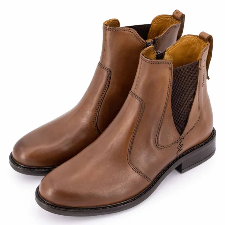 PIERRE CARDIN Bottines chelsea cuir Femme MARRON Clearance