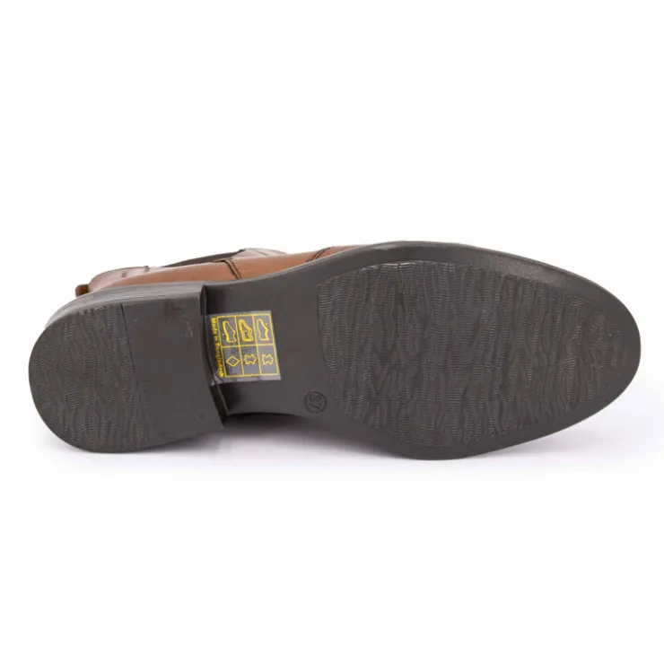 PIERRE CARDIN Bottines chelsea cuir Femme MARRON Clearance