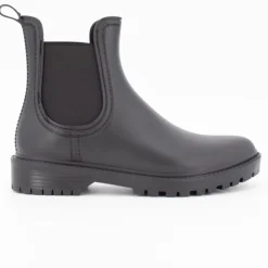 KELARA Bottines chelsea de pluie élastique Femme NOIR Sale