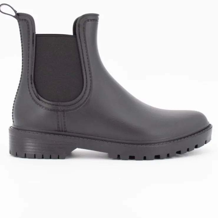 KELARA Bottines chelsea de pluie élastique Femme NOIR Sale