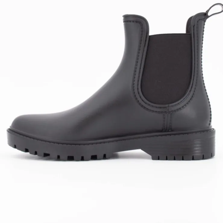 KELARA Bottines chelsea de pluie élastique Femme NOIR Sale
