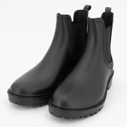KELARA Bottines chelsea de pluie élastique Femme NOIR Sale
