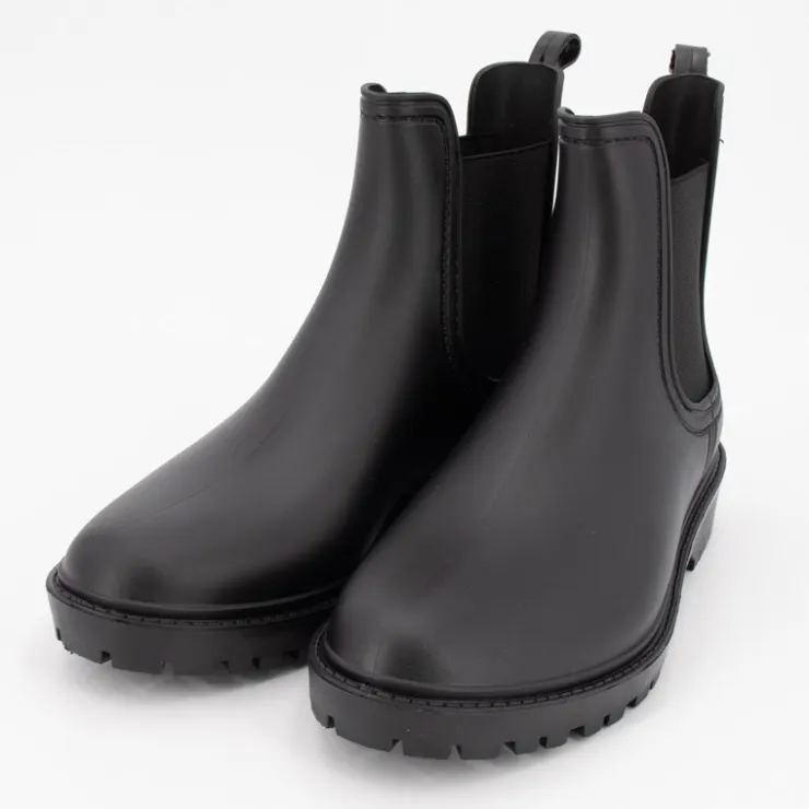 KELARA Bottines chelsea de pluie élastique Femme NOIR Sale