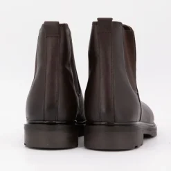 ELWIN Bottines chelsea élastique cuir Homme MARRON Online