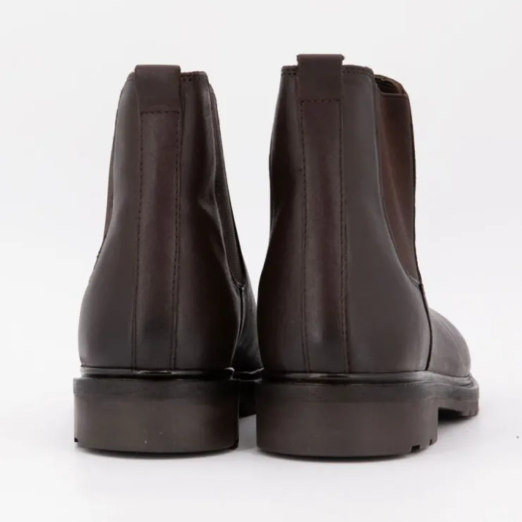 ELWIN Bottines chelsea élastique cuir Homme MARRON Online
