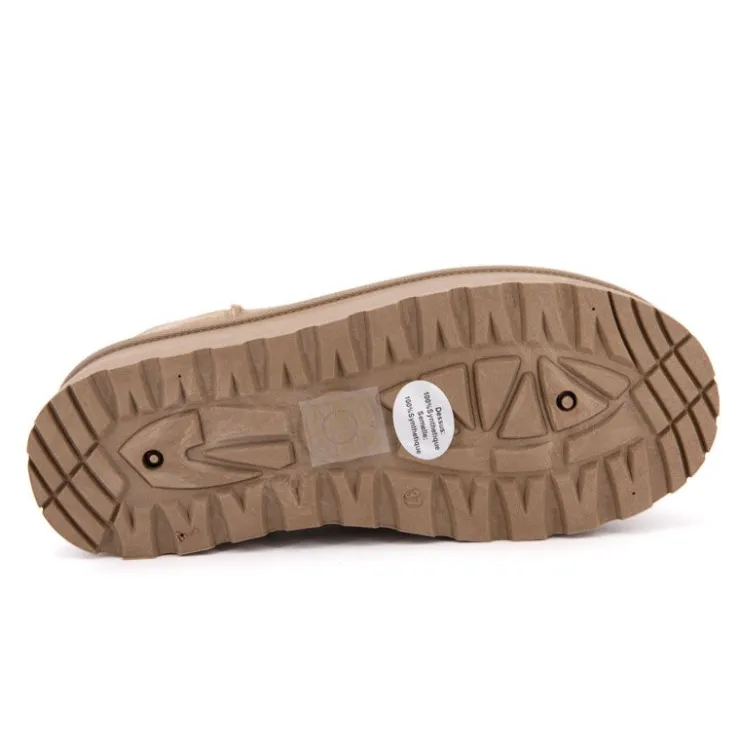 BURTON OF LONDON Bottines courtes Janina fausse fourrure Femme MARRON Clearance