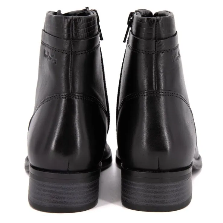PIERRE CARDIN Bottines cuir à talons avec lacets Femme NOIR Clearance
