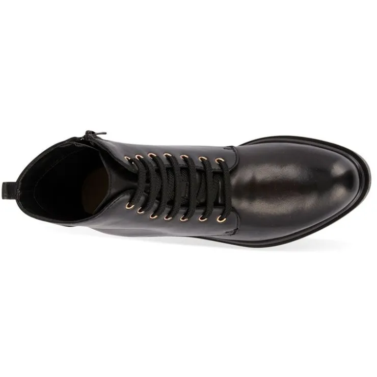 LES TROPEZIENNES PAR M.BELARBI Bottines cuir avec lacets soraya 36-41 Femme NOIR Sale