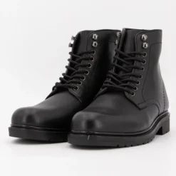 ELWIN Bottines cuir lisse avec lacets Madrid Homme NOIR Hot