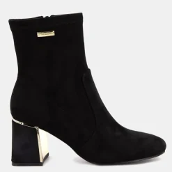 LES TROPEZIENNES PAR M.BELARBI Bottines Dam suédine liseré or Femme NOIR Clearance