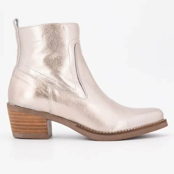 PATRICIA MILLER Bottines elista cuir rose gold Femme OR Best
