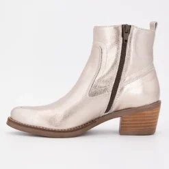 PATRICIA MILLER Bottines elista cuir rose gold Femme OR Best