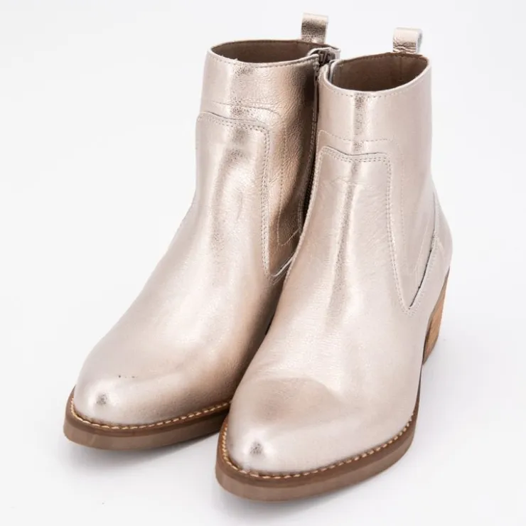 PATRICIA MILLER Bottines elista cuir rose gold Femme OR Best