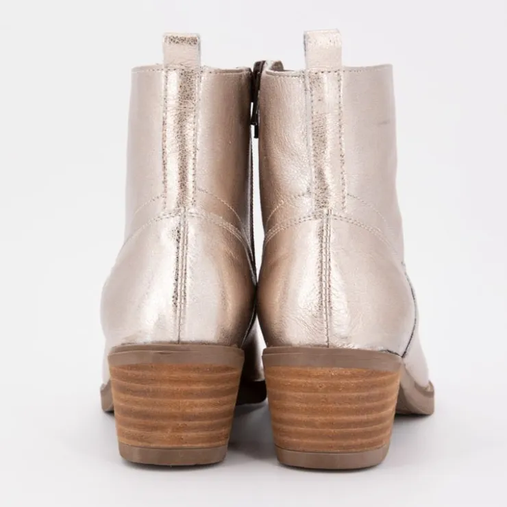 PATRICIA MILLER Bottines elista cuir rose gold Femme OR Best