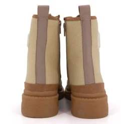 LES TROPEZIENNES PAR M.BELARBI Bottines en tissu Dypster noir avec fermeture éclair Femme BEIGE New