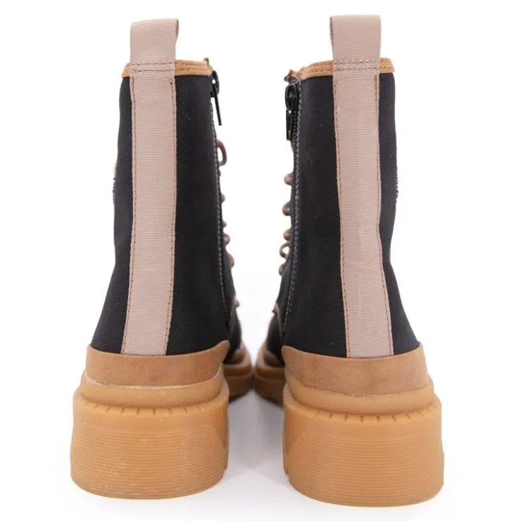 LES TROPEZIENNES PAR M.BELARBI Bottines en tissu Dypster avec fermeture éclair Femme NOIR Discount