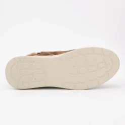 AMARPIES Bottines fourrées compensées à lacets Femme MARRON Online