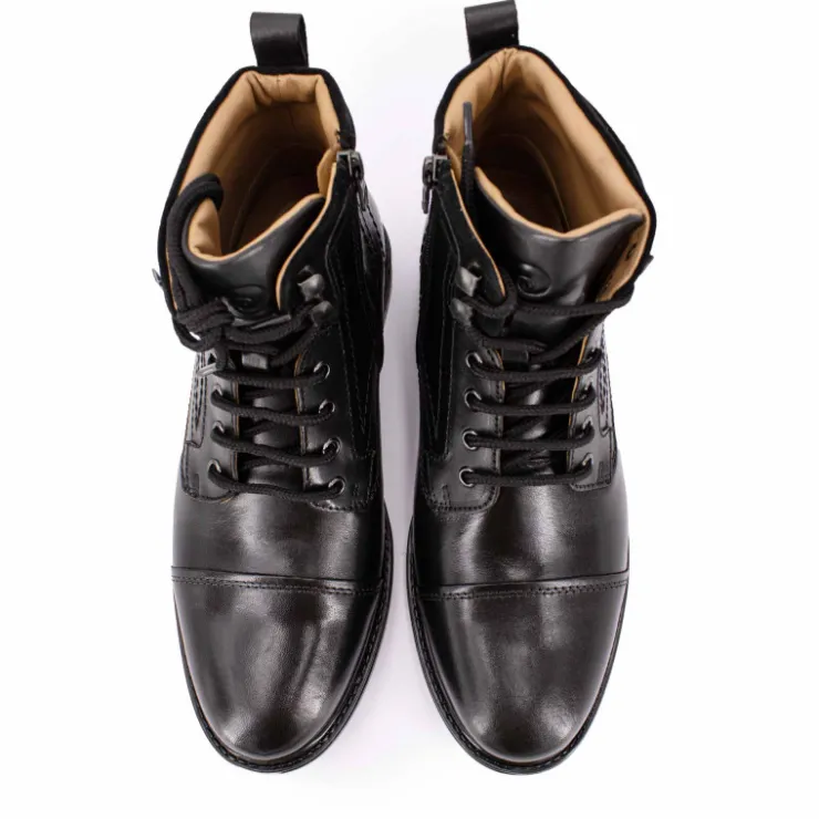 PIERRE CARDIN Bottines Henrycar à Lacets Wilex73 Cuir Homme NOIR Outlet