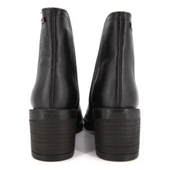 LES TROPEZIENNES PAR M.BELARBI Bottines élastique à talons Mine cuir grainé Femme NOIR Outlet