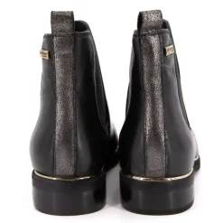 LES TROPEZIENNES PAR M.BELARBI Bottines Micky es liseré or Femme NOIR Hot