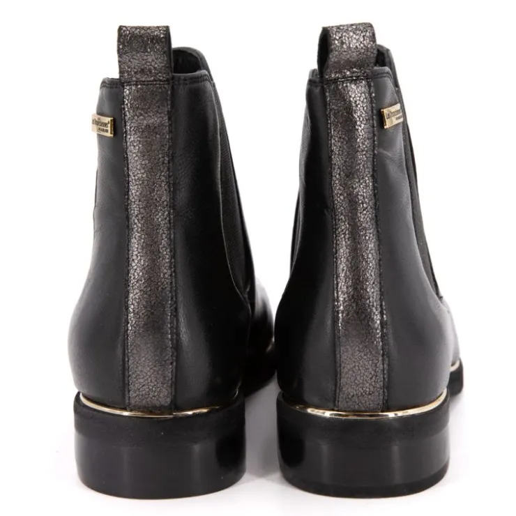 LES TROPEZIENNES PAR M.BELARBI Bottines Micky es liseré or Femme NOIR Hot