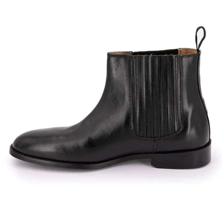 MAISON HERITAGE Bottines Milan cuir Homme NOIR Hot