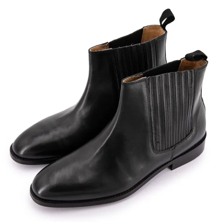 MAISON HERITAGE Bottines Milan cuir Homme NOIR Hot