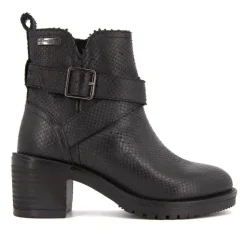 LES TROPEZIENNES PAR M.BELARBI Bottines motif serpent Mell en cuir Femme NOIR Best