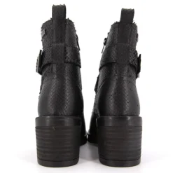 LES TROPEZIENNES PAR M.BELARBI Bottines motif serpent Mell en cuir Femme NOIR Best