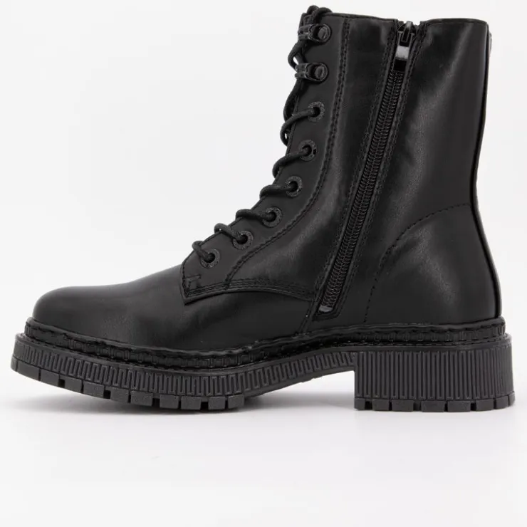 DOCKERS BY GERLI Bottines es broderie fleurs à lacets Femme NOIR Hot