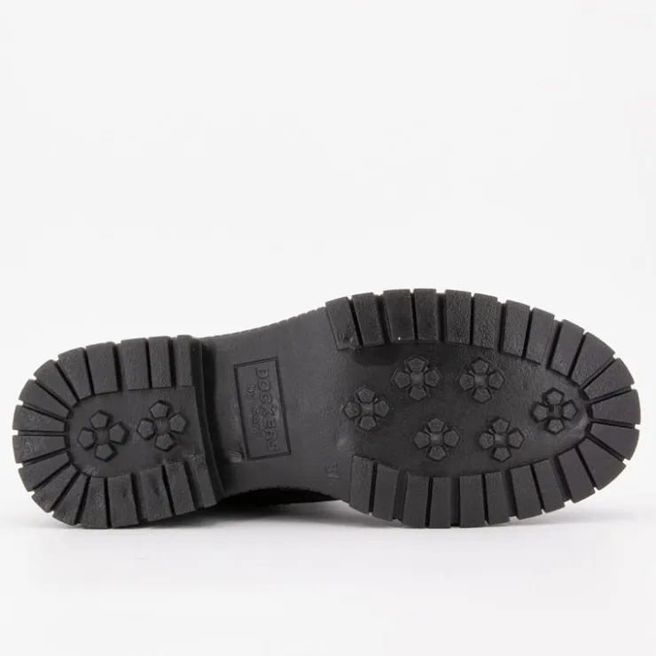 DOCKERS BY GERLI Bottines es broderie fleurs à lacets Femme NOIR Hot