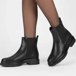 LES TROPEZIENNES PAR M.BELARBI Bottines es selma motif peau de serpent en cuir Femme NOIR New