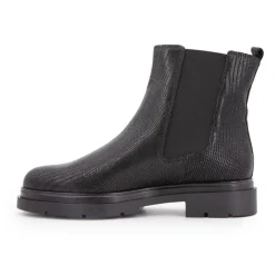 LES TROPEZIENNES PAR M.BELARBI Bottines es selma motif peau de serpent en cuir Femme NOIR New