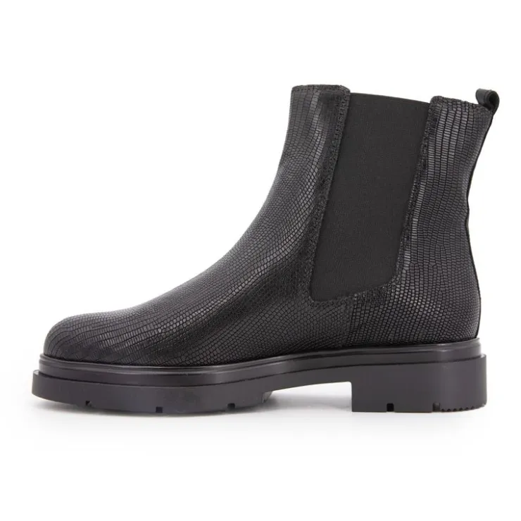 LES TROPEZIENNES PAR M.BELARBI Bottines es selma motif peau de serpent en cuir Femme NOIR New