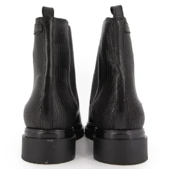 LES TROPEZIENNES PAR M.BELARBI Bottines es selma motif peau de serpent en cuir Femme NOIR New