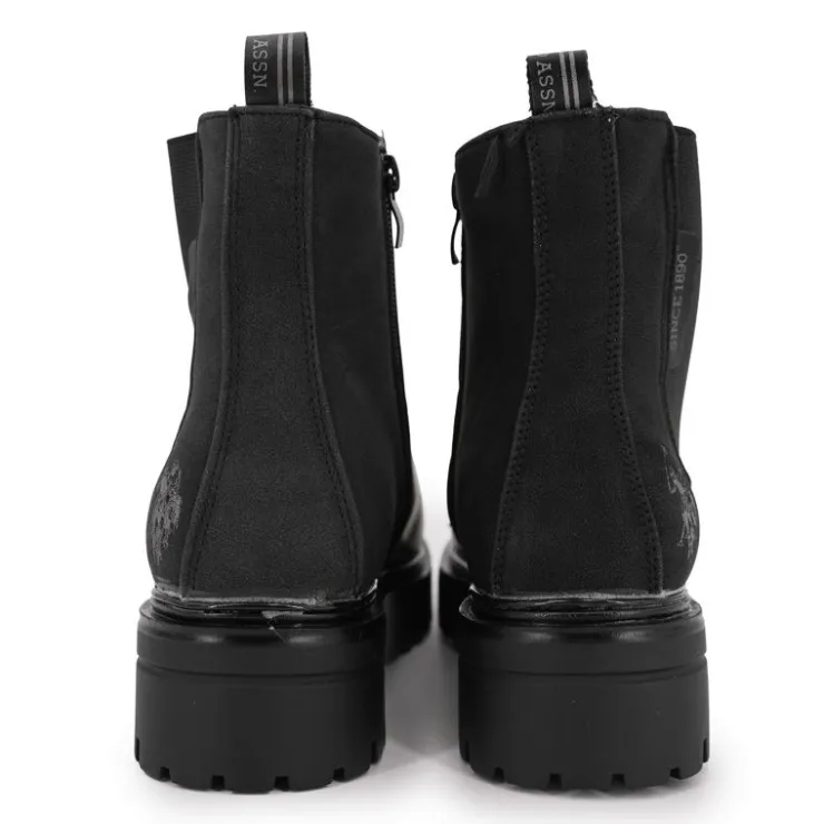 US POLO Bottines rocky e Femme NOIR Hot