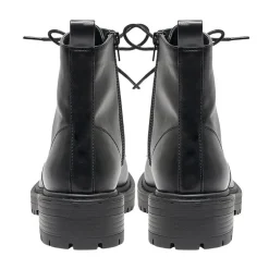 ONLY Bottines similcuir fermeture éclair à lacets femme NOIR Clearance