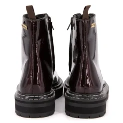 LES TROPEZIENNES PAR M.BELARBI Bottines vernis cuir Reine Femme BORDEAUX Sale