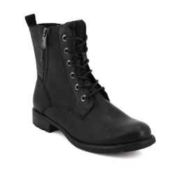 TOM TAILOR Bottines zippées doublées fausse fourrure Femme NOIR
