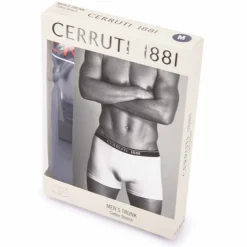 CERRUTI Boxer bande élastique logo coton mélangé stretch Homme BLEU FONCE Online