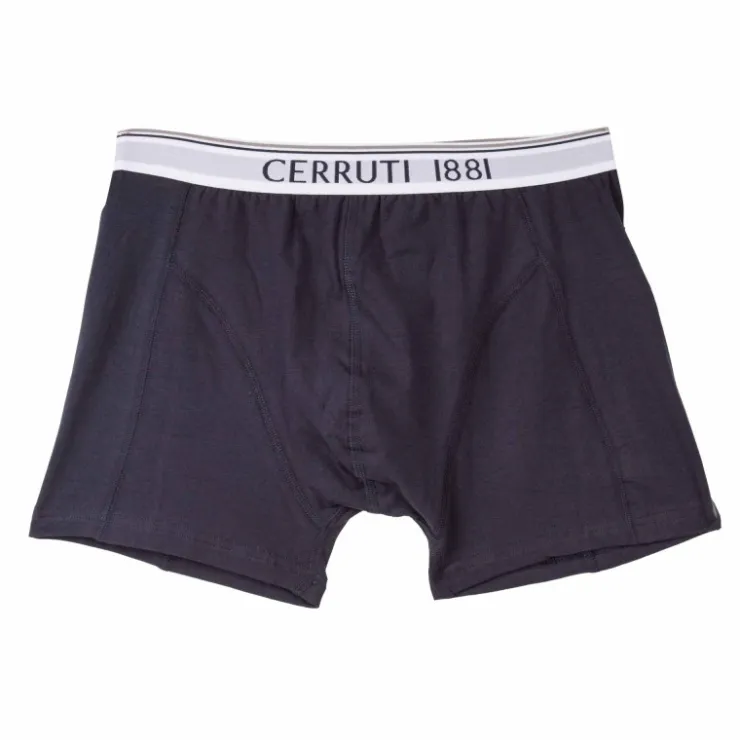CERRUTI Boxer conton doux stretch Homme BLEU FONCE Sale