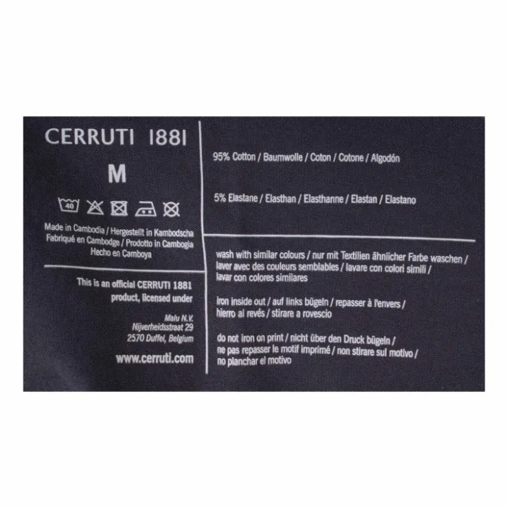 CERRUTI Boxer conton doux stretch Homme BLEU FONCE Sale