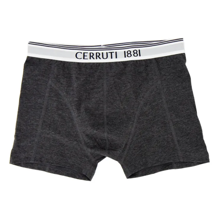 CERRUTI Boxer conton doux stretch Homme GRIS FONCE Best