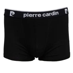 PIERRE CARDIN Boxer coton doux avec élastique Homme NOIR Discount