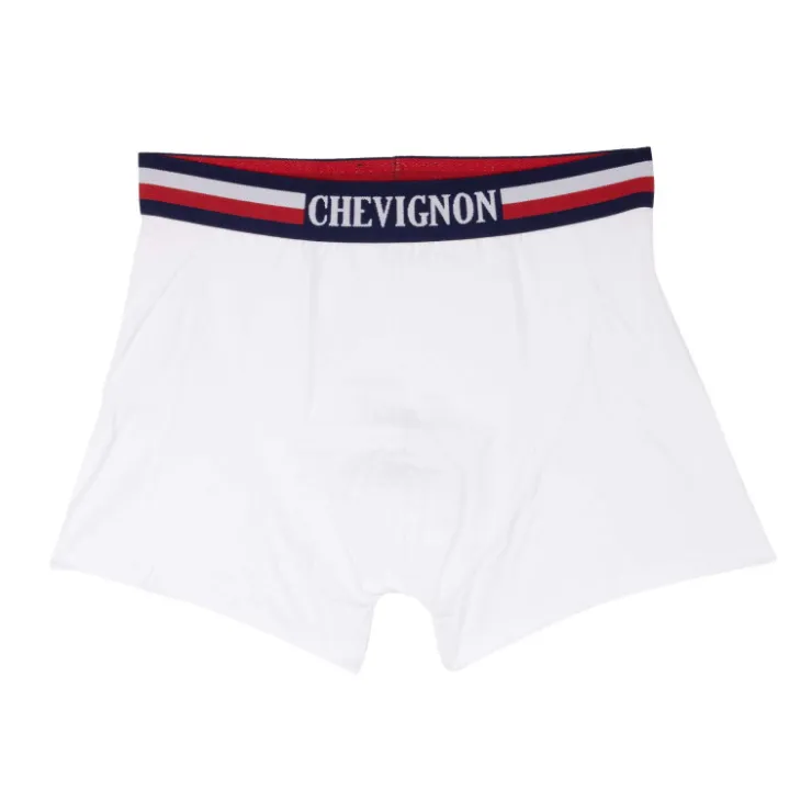 CHEVIGNON Boxer coton stretch ceinture rayée Rodrigo Homme BLANC New