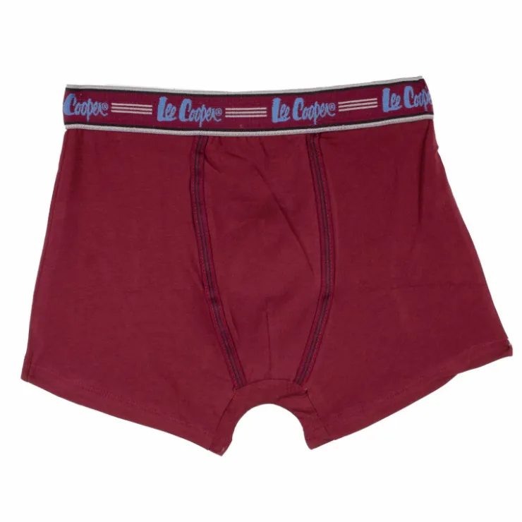 LEE COOPER Boxer en coton Homme BORDEAUX Hot