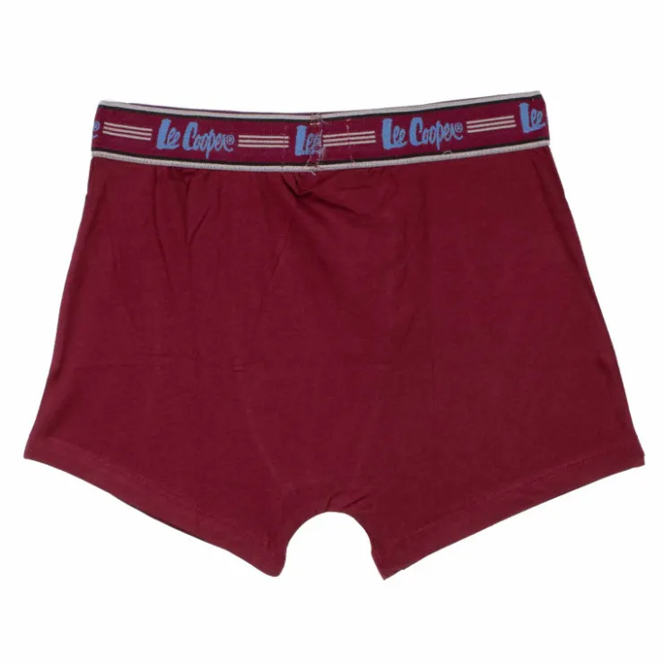 LEE COOPER Boxer en coton Homme BORDEAUX Hot