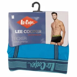 LEE COOPER Boxer en coton Homme TURQUOISE New