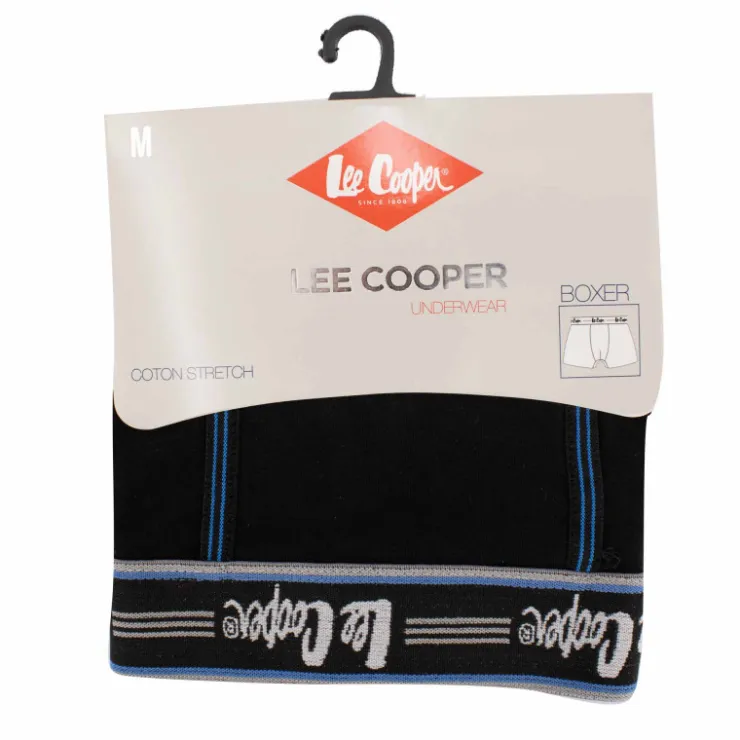 LEE COOPER Boxer en coton Homme NOIR Outlet